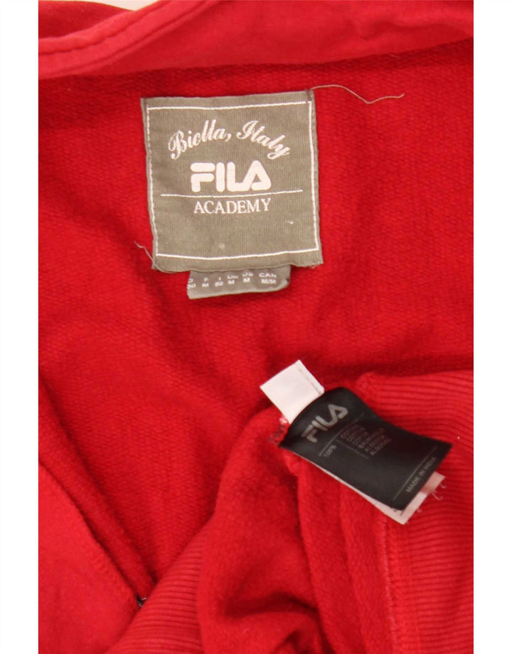 Fila Mens Graphic Tracksuit Top Jacket Médio Algodão Vermelho