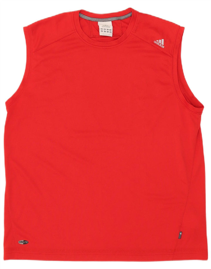 Adidas Womens Climalite Vest Top UK 18 XL Vermelho Poliéster