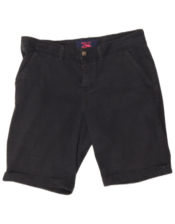 Shorts Chino feminino Superdry médio W30 algodão azul marinho