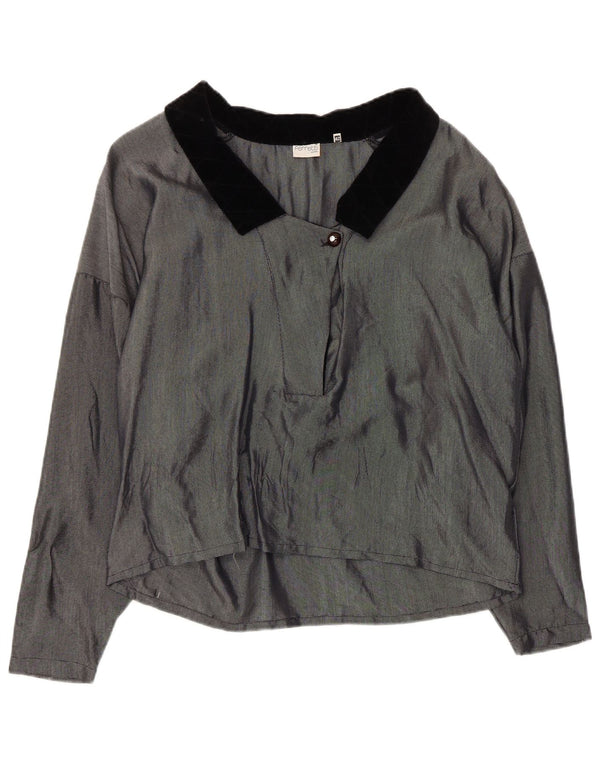 Blusa oversized feminina Ferretti Top IT 42 acetato cinza médio