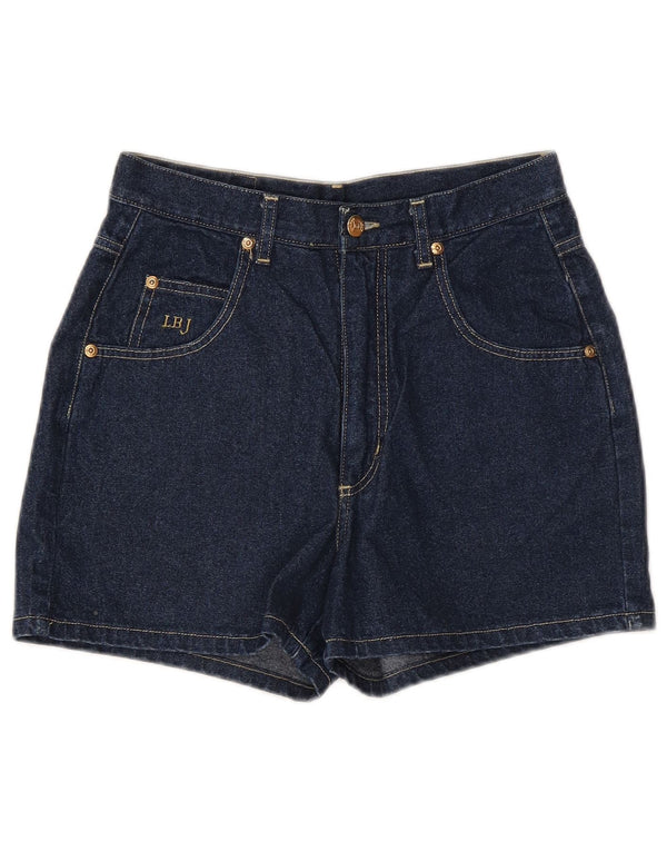 Shorts jeans feminino Laura Biagiotti W30 algodão azul marinho médio