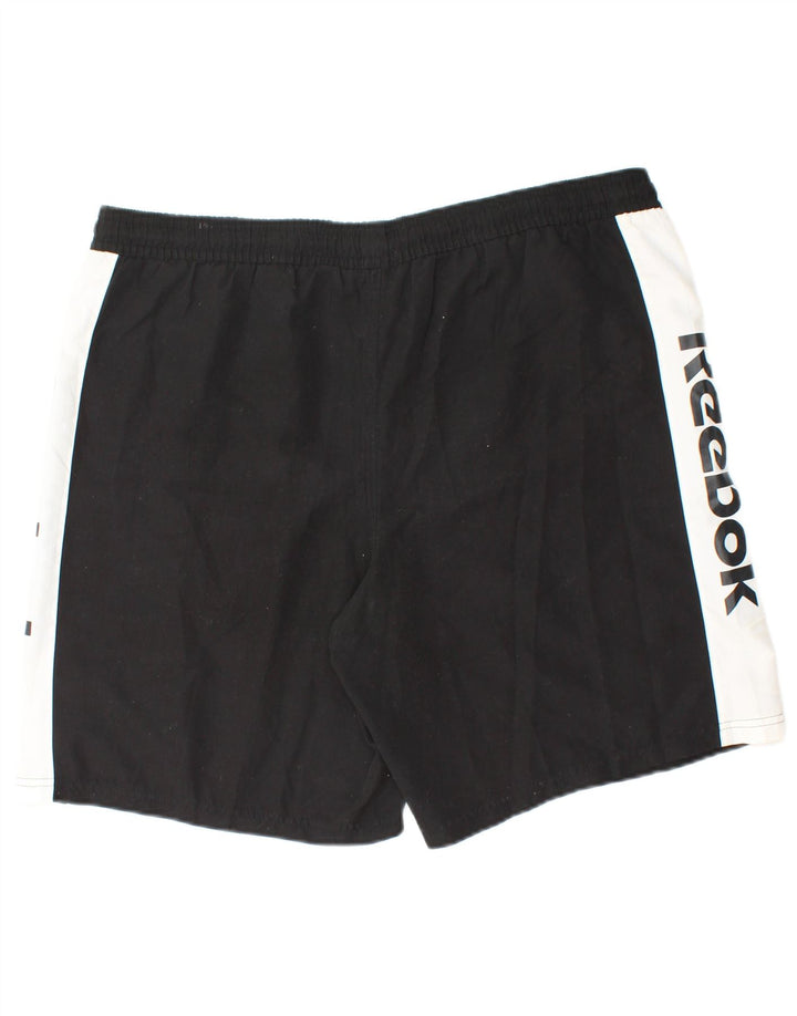 Shorts esportivos gráficos masculinos REEBOK XL preto colorblock poliéster