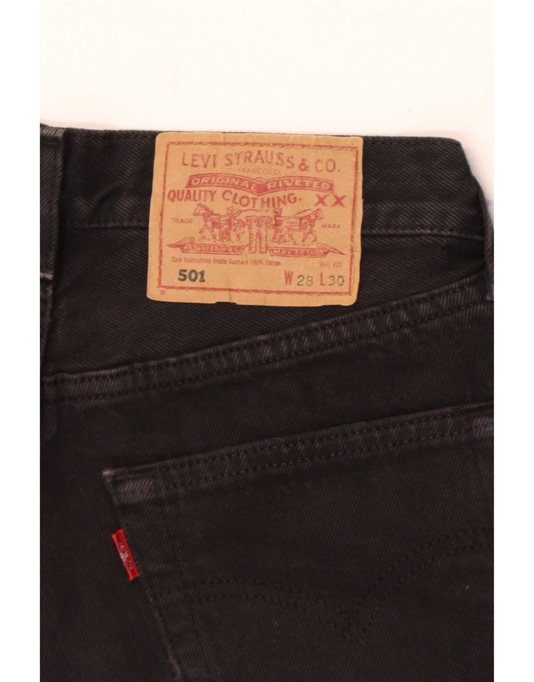 Shorts jeans feminino Levi's 501 W28 médio preto