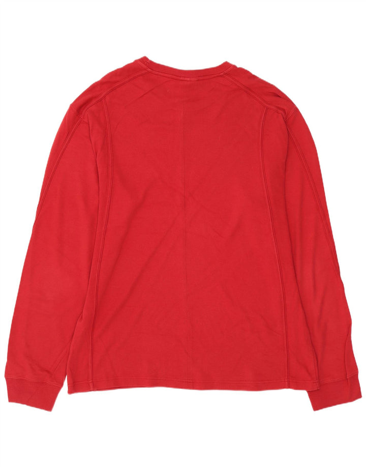 CHAMPION Top masculino manga comprida 2XL algodão vermelho