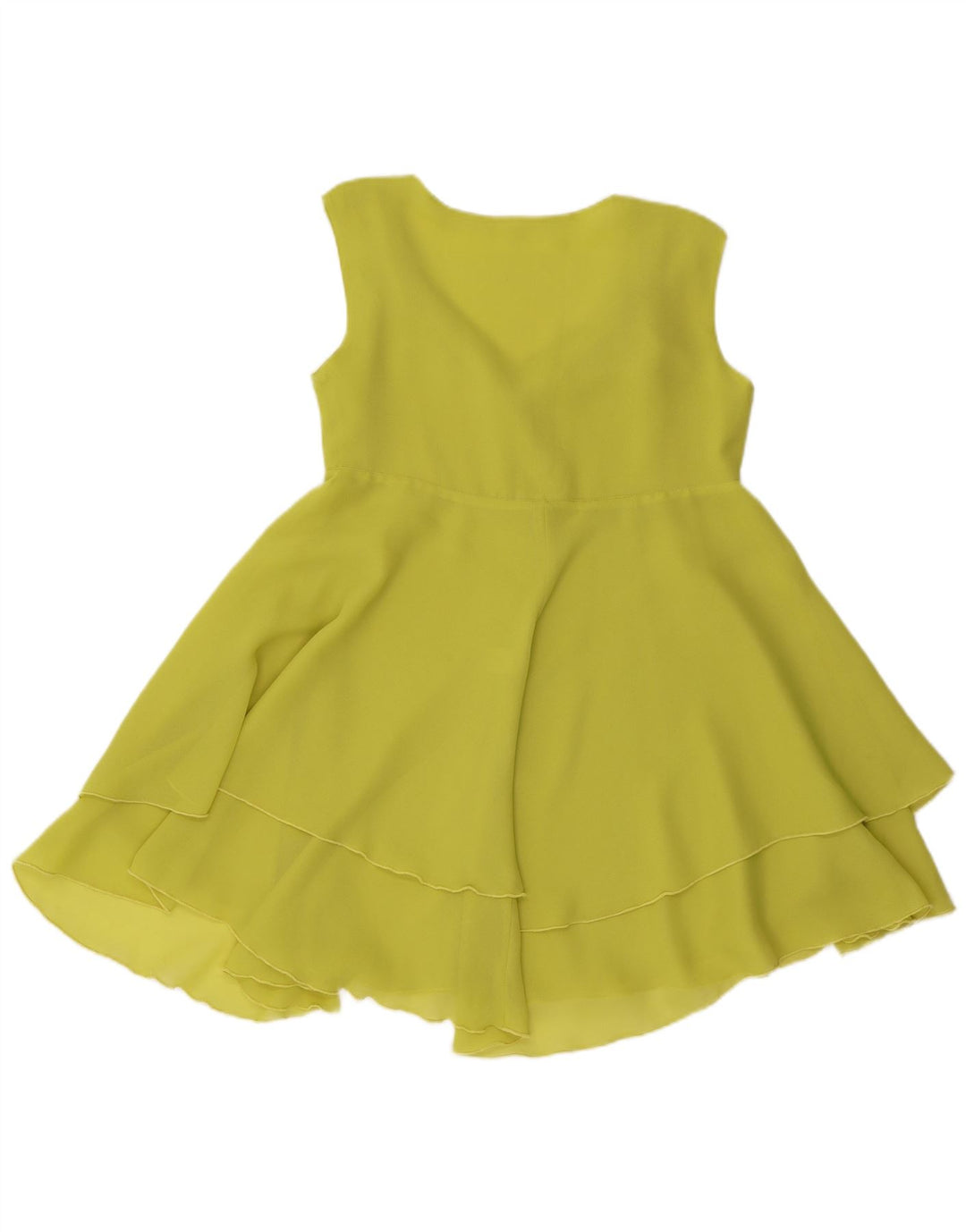 Vestido feminino vintage sem mangas linha A IT 42 amarelo médio