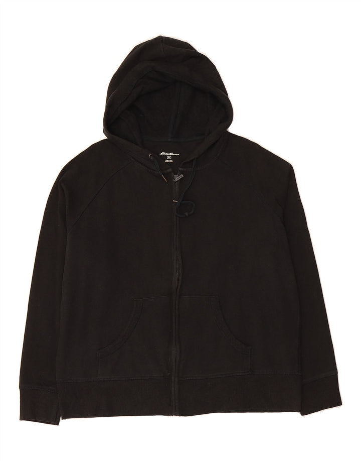 EDDIE BAUER Mens Zip Hoodie Sweater XL Black Cotton Vintage Eddie Bauer and Second-Hand Eddie Bauer from Messina Hembry 