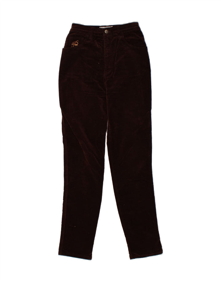 BLUMARINE Womens Slim Casual Trousers W22 L29 Brown Cotton Vintage Blumarine and Second-Hand Blumarine from Messina Hembry 