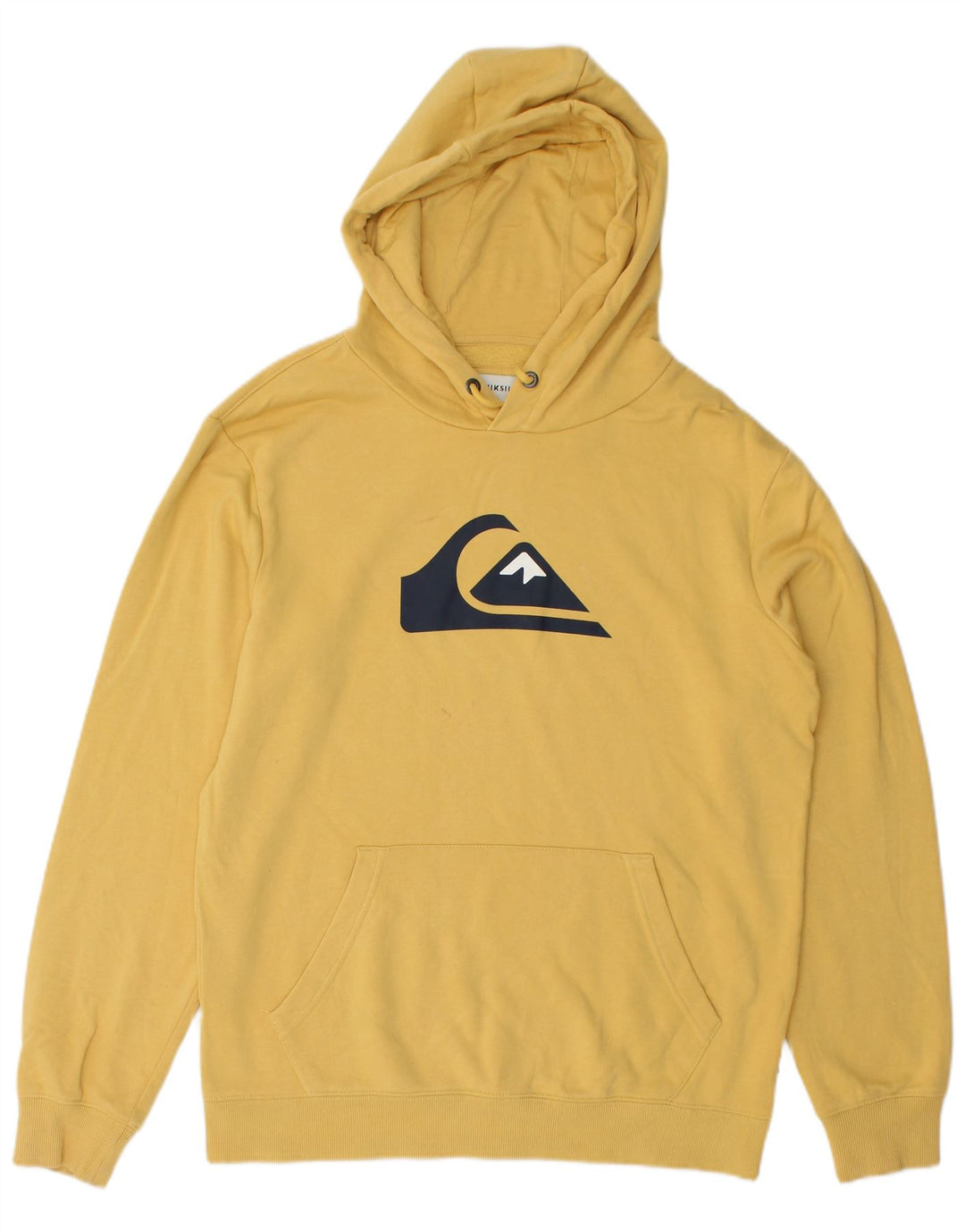 Suéter masculino com capuz gráfico QUIKSILVER médio algodão amarelo
