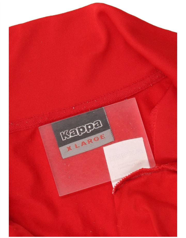 Kappa Mens Graphic Tracksuit Top Jaqueta XL Poliéster Vermelho