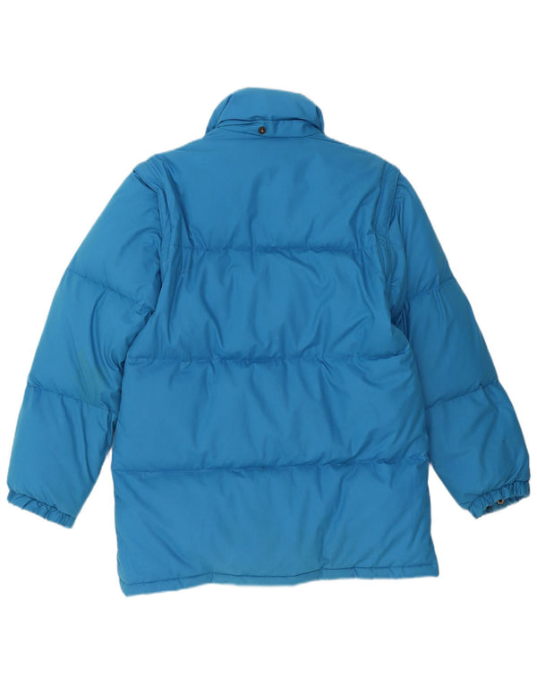 Jaqueta acolchoada VINTAGE meninos 15-16 anos azul poliéster