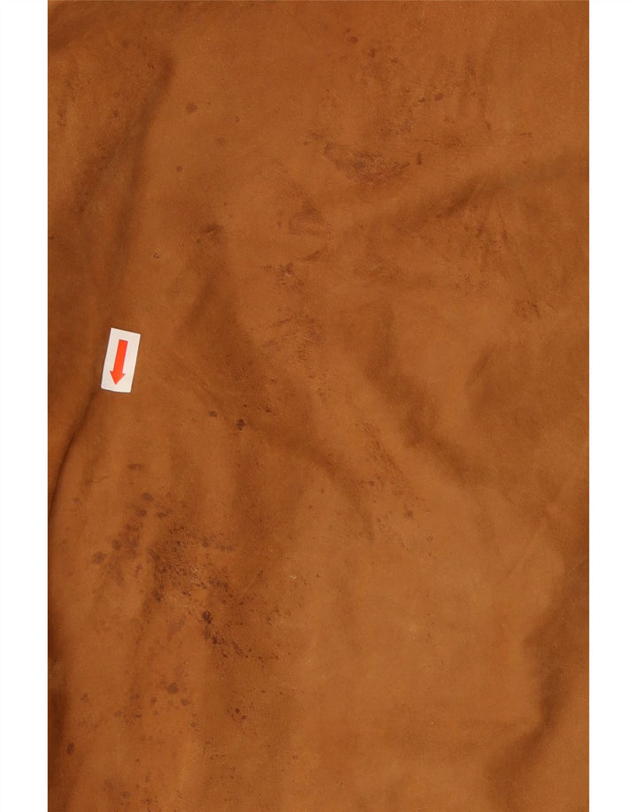 Jaqueta masculina vintage de camurça IT 52 XL couro marrom