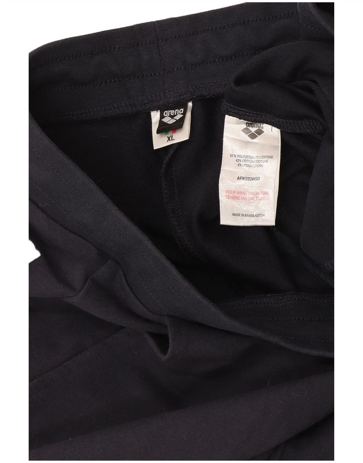 Arena Mens Graphic Calças de treino XL azul marinho poliéster