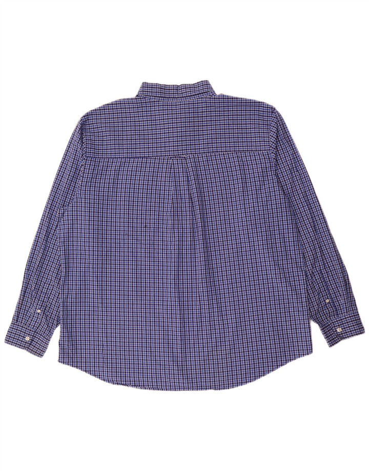 Camisa masculina Chaps Easy Care 2XL algodão guingão azul