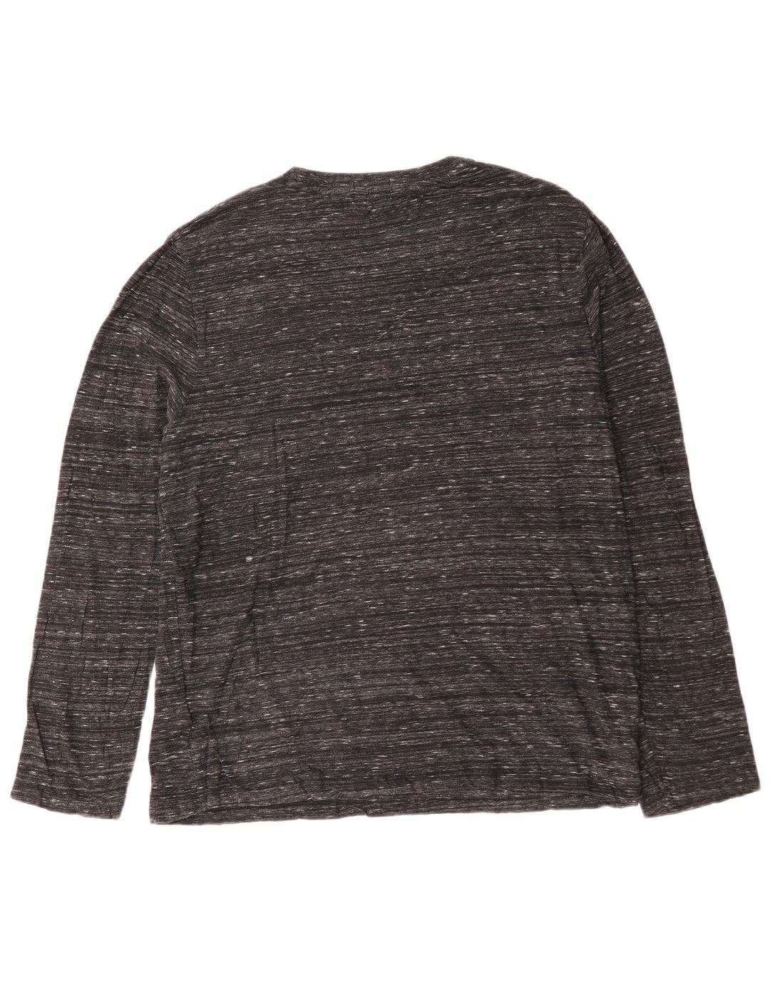 SUPERDRY Top masculino de manga comprida 3XL algodão manchado cinza