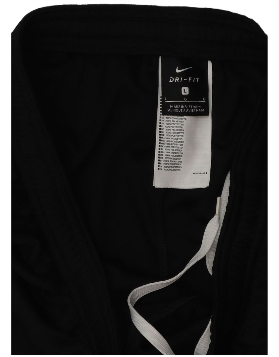 Calça de treino Nike masculina Dri Fit Graphic grande poliéster preto
