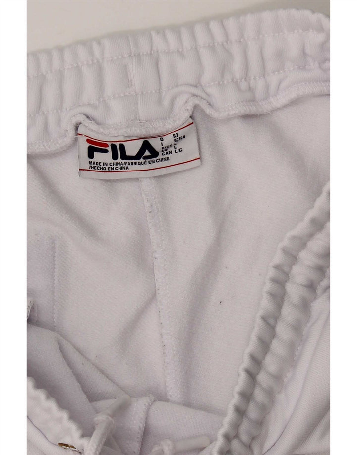 Fila Mens Sport Shorts Grande Poliéster Branco