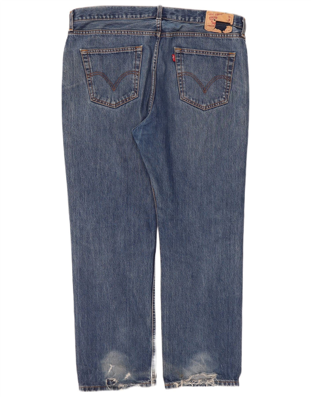 Jeans retos femininos Levi's W40 L30 algodão azul