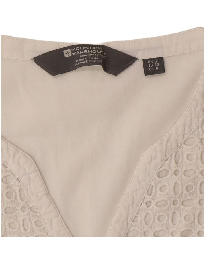 Blusa feminina Mountain Warehouse UK 12 médio branco