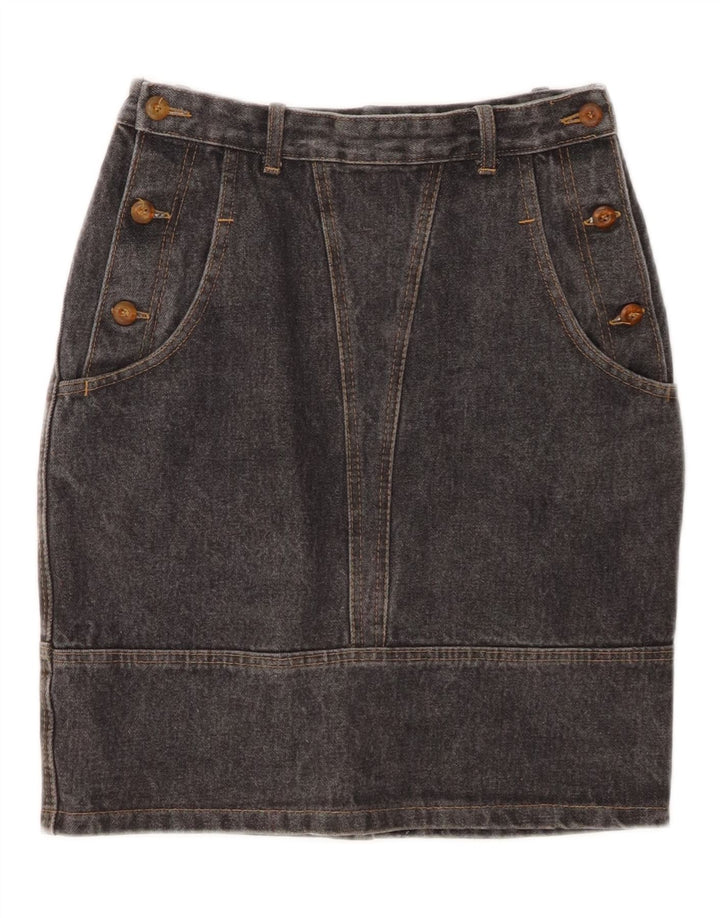 VINTAGE Womens Denim Skirt IT 34 2XS W24  Grey Cotton Vintage Vintage and Second-Hand Vintage from Messina Hembry 