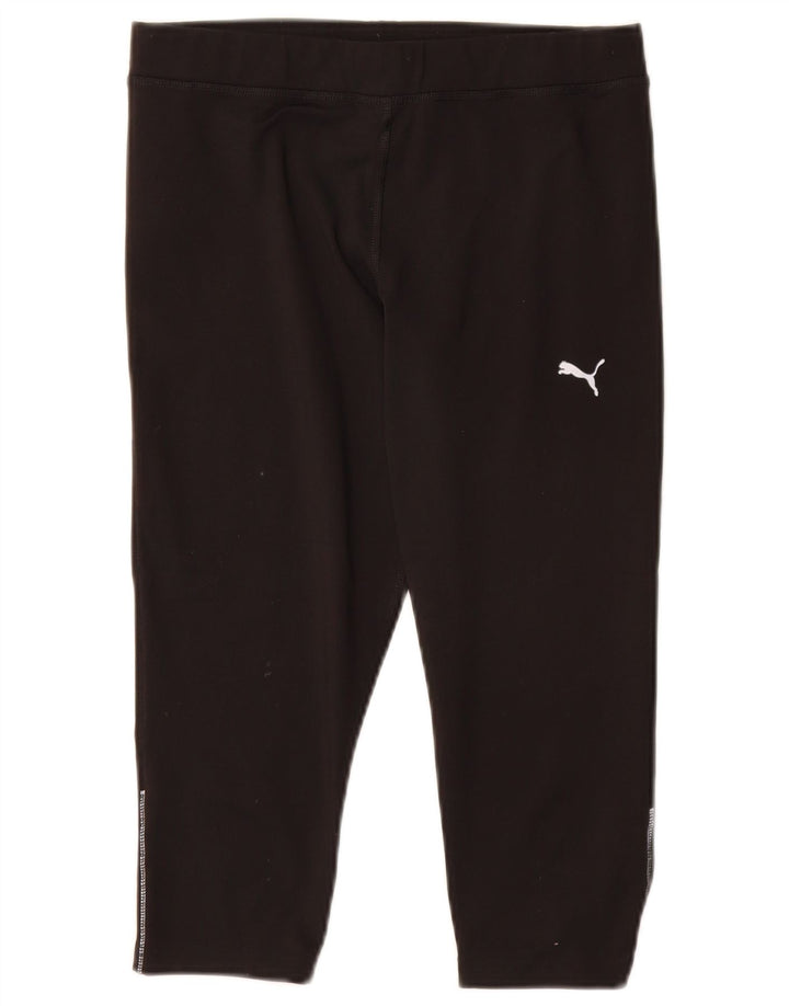 Puma Womens Capri Leggings UK 8 Pequeno Poliéster Preto
