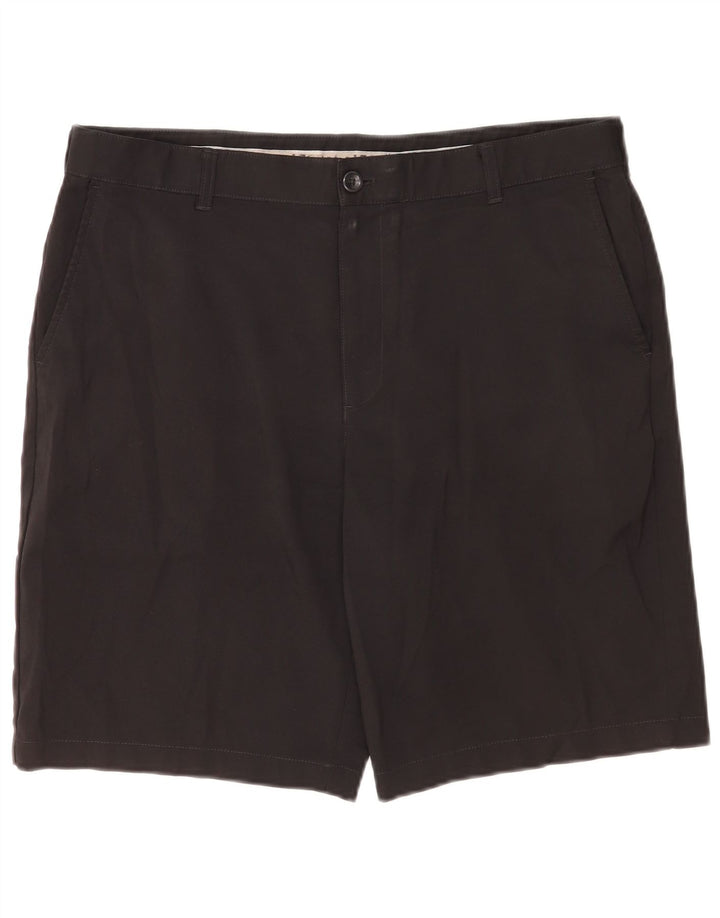 Izod Mens Chino Shorts W36 Grande Poliéster Preto