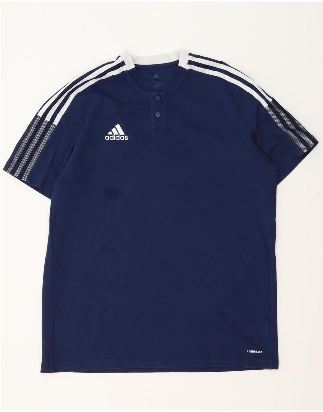 Camiseta Adidas Aeroready masculina grande azul marinho