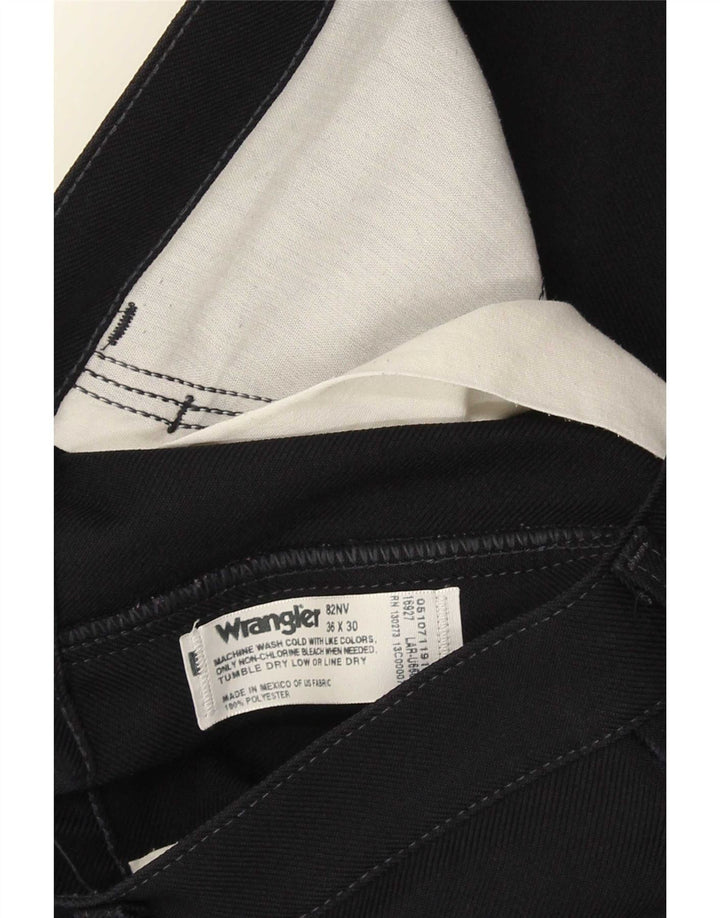 Calça Wrangler masculina reta casual W36 L30 poliéster azul marinho