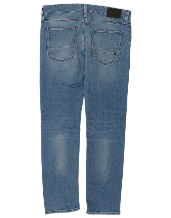 Tommy Hilfiger Masculino Bleecker Slim Jeans W32 L30 Azul Algodão
