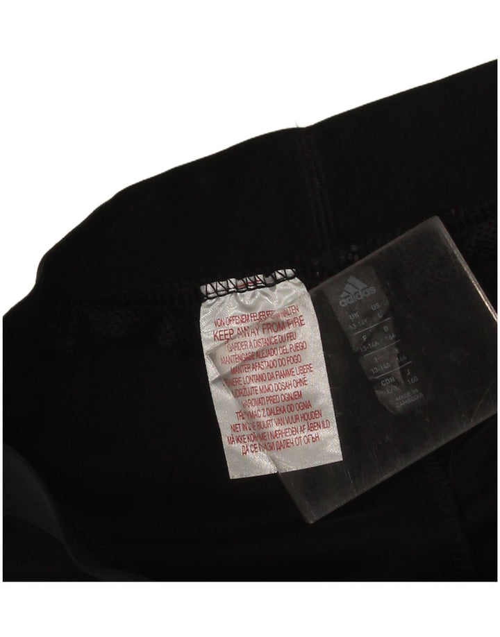 Calças de treino Adidas meninos 13-14 anos preto poliéster