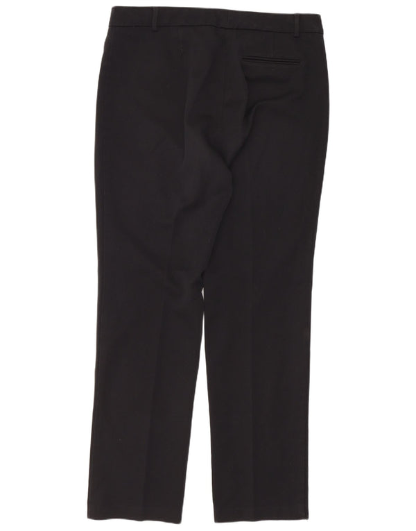 Calça feminina casual Marks & Spencer Slim Fit Reino Unido 14 grande W34 L30 preta