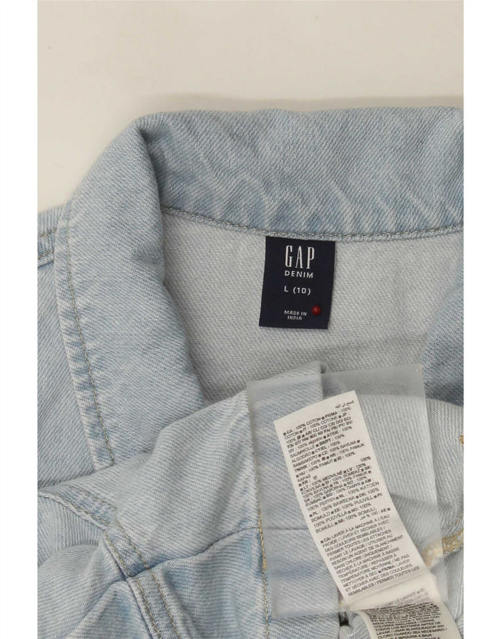 Macacão jeans feminino Gap 9-10 anos grande algodão azul