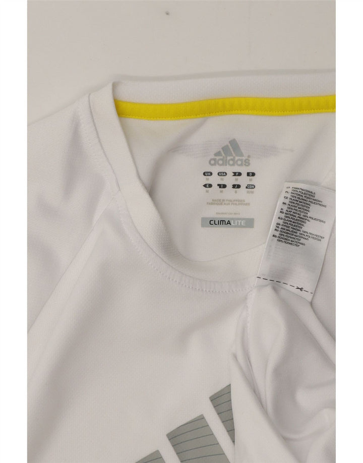 Camiseta Adidas Masculina Climalite Graphic Top Médio Poliéster Branco