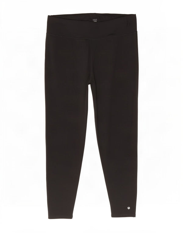 Leggings femininas Marks & Spencer UK 22 3XL poliéster preto