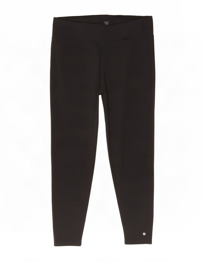 Leggings femininas Marks & Spencer UK 22 3XL poliéster preto