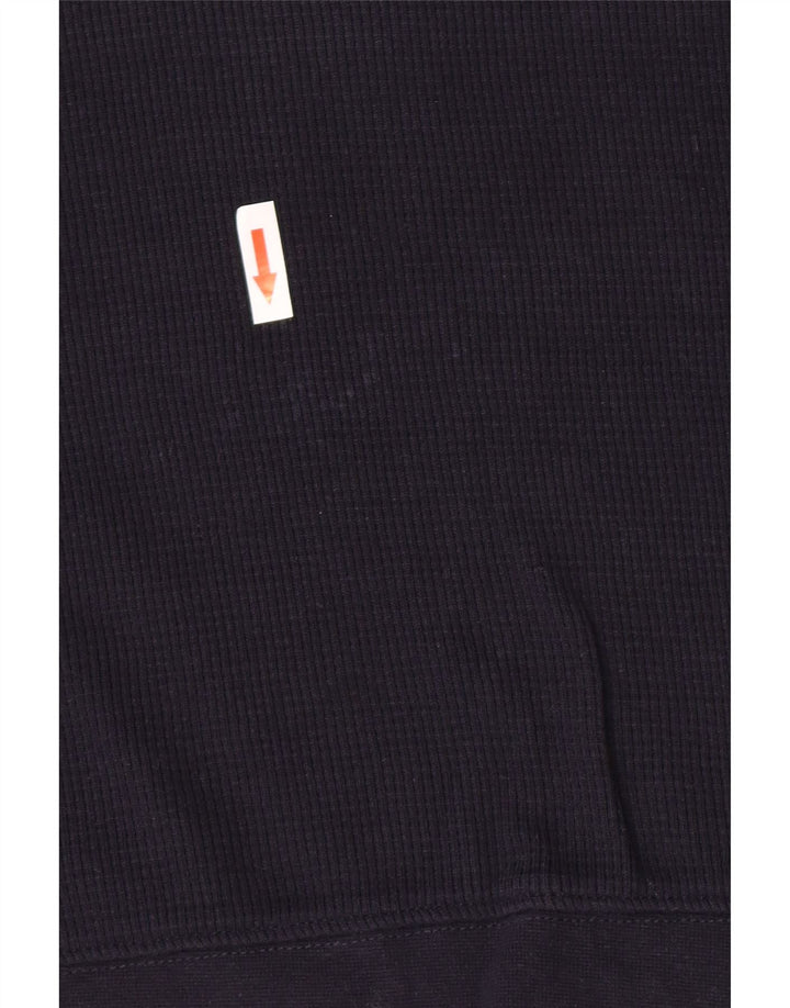 Zara Suéter masculino com gola polo pequeno azul marinho