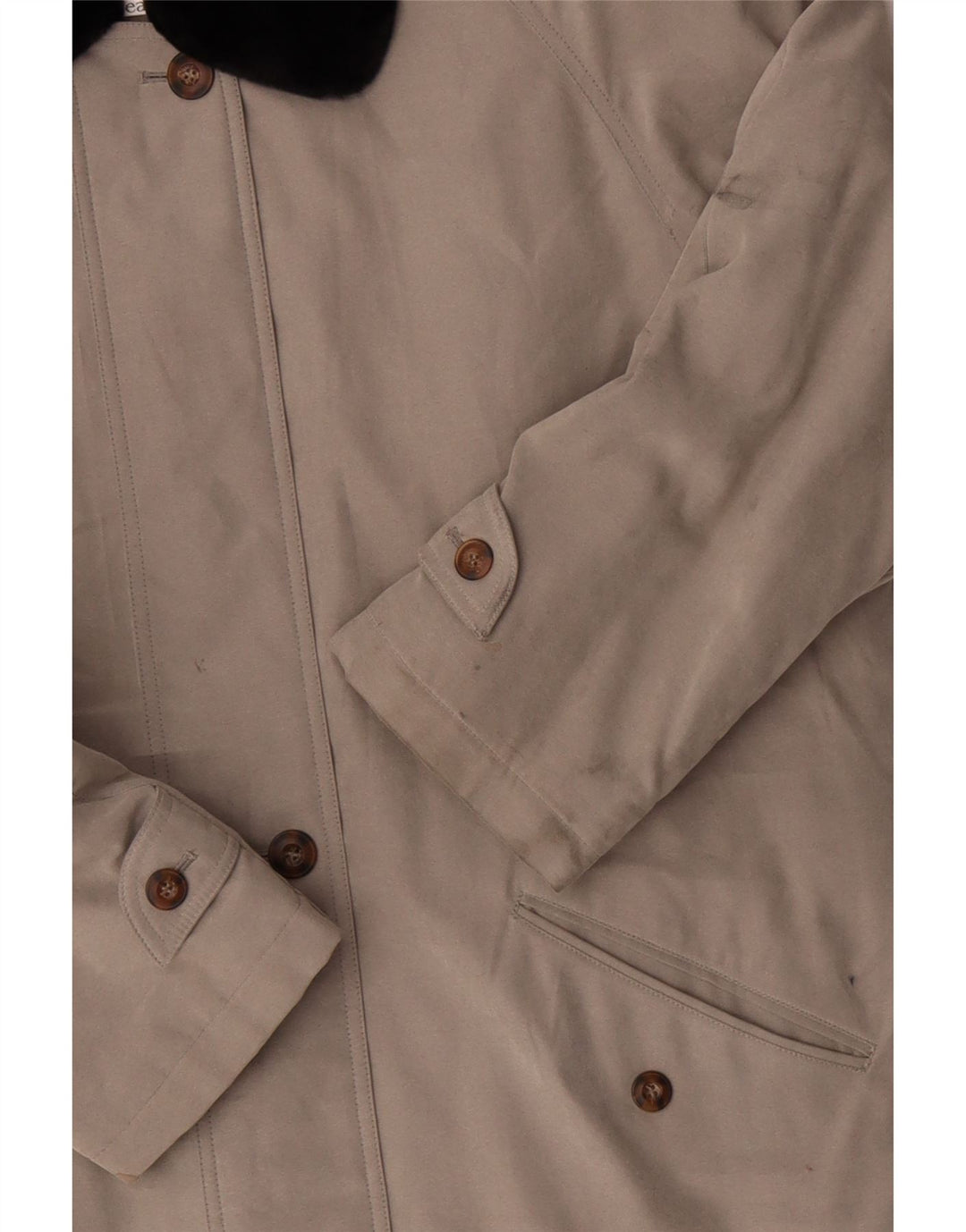 ST. Sobretudo feminino BERNARD UK 20 2XL cinza colorblock poliéster