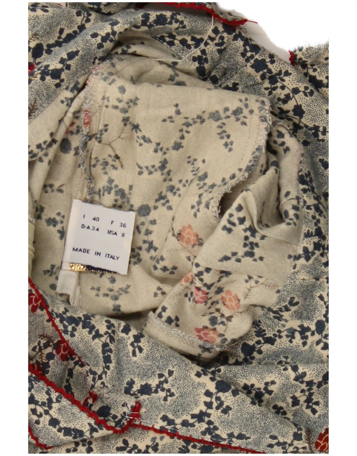 Vestido de verão feminino Selene EUA 8 azul médio floral
