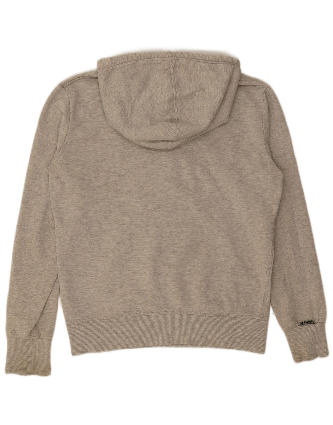 Suéter Superdry masculino com capuz gráfico cinza médio algodão