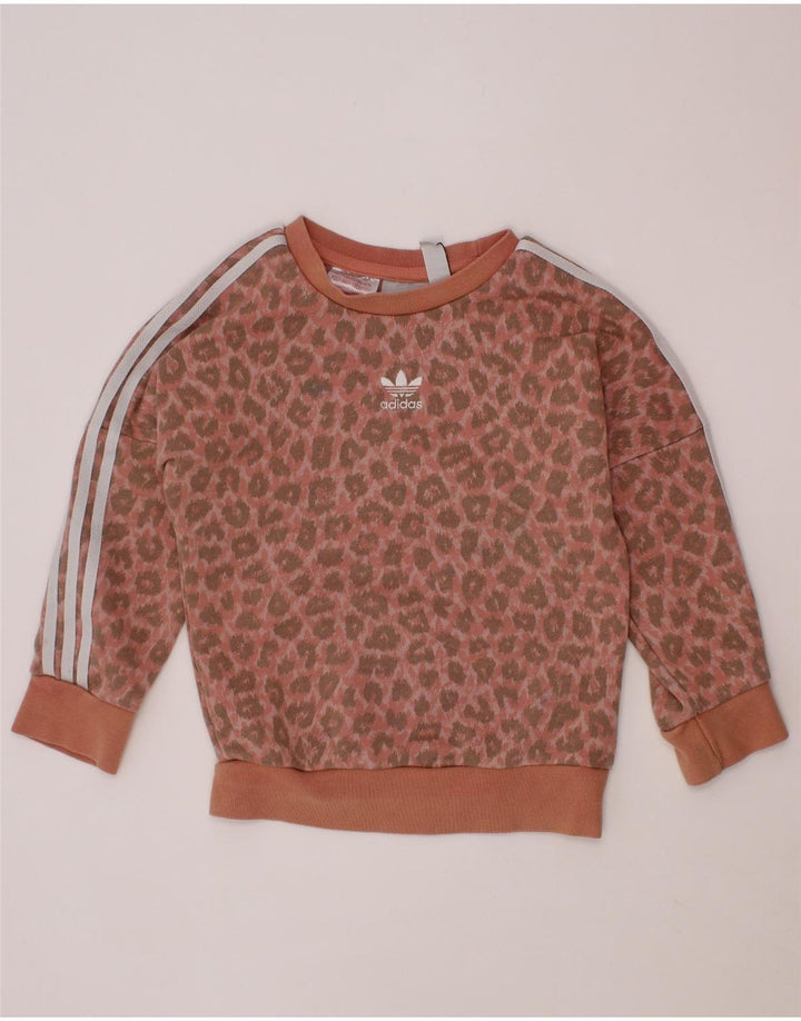 ADIDAS Bebê Meninas Treino Completo 18-24 Meses Rosa Animal Print Algodão