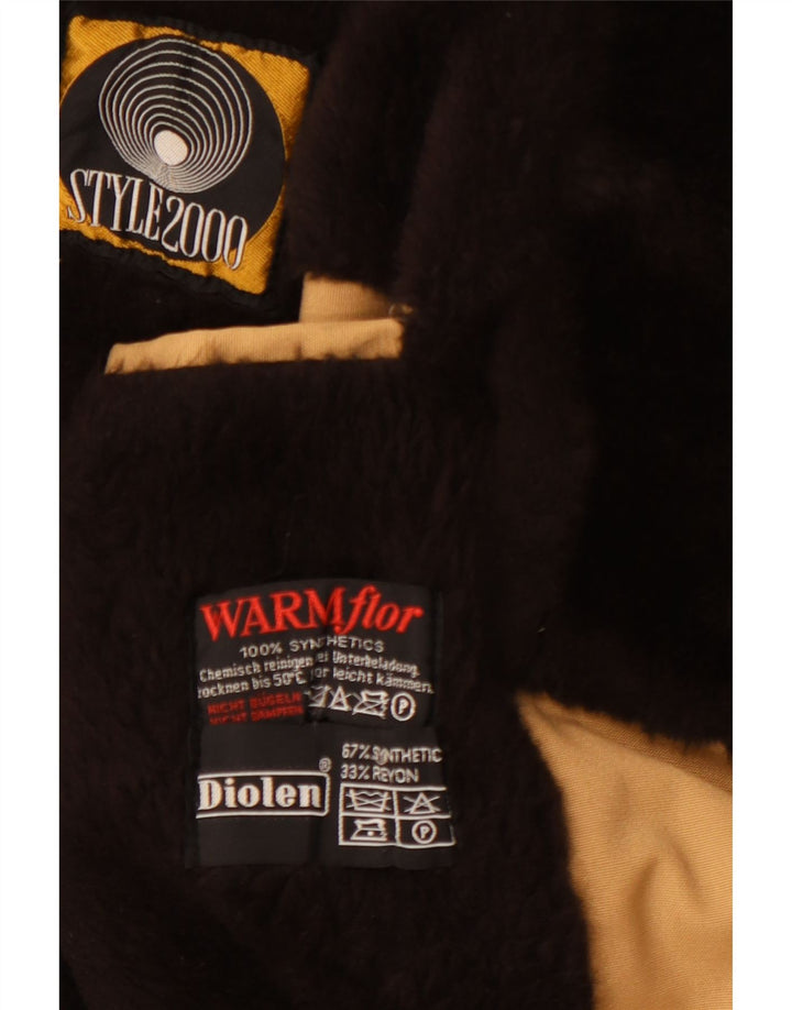 Casaco masculino DIOLEN Sherpa com peito duplo UK 38 sintético marrom médio