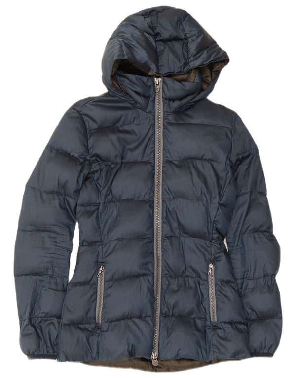 Colmar Womens Hooded Padded Jacket EU 38 Small Navy Blue