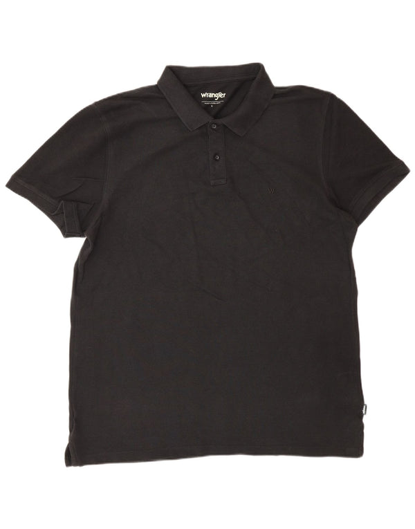 Camisa polo masculina WRANGLER grande algodão preto