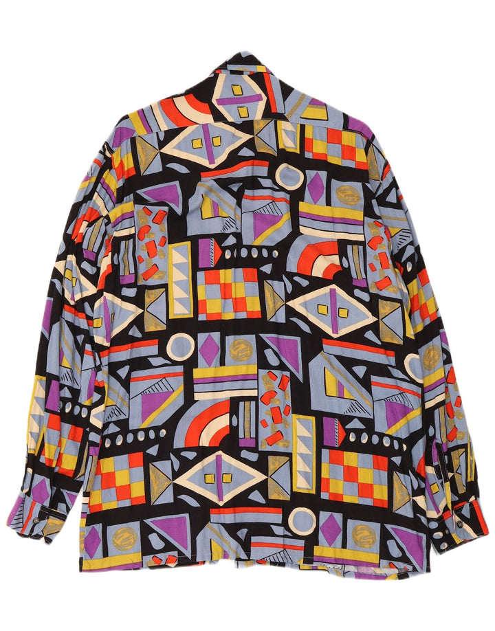 Camisa masculina Camargue tamanho 41/42 grande geométrica multicolorida