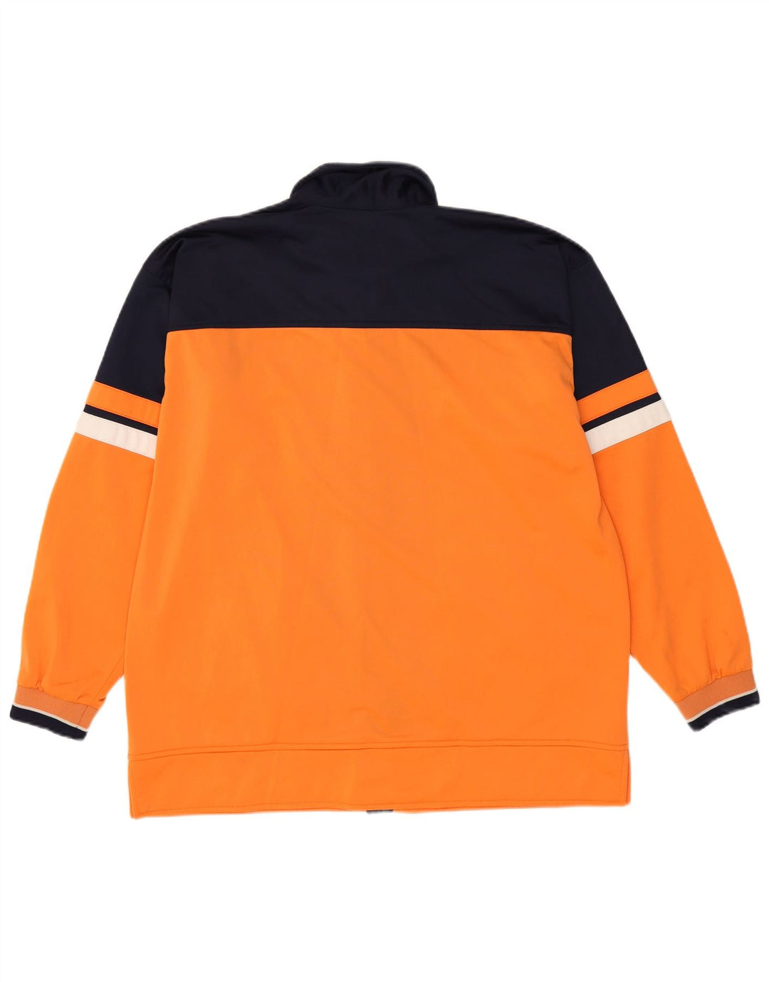 Jaqueta de moletom masculina Champion grande laranja colorblock poliéster