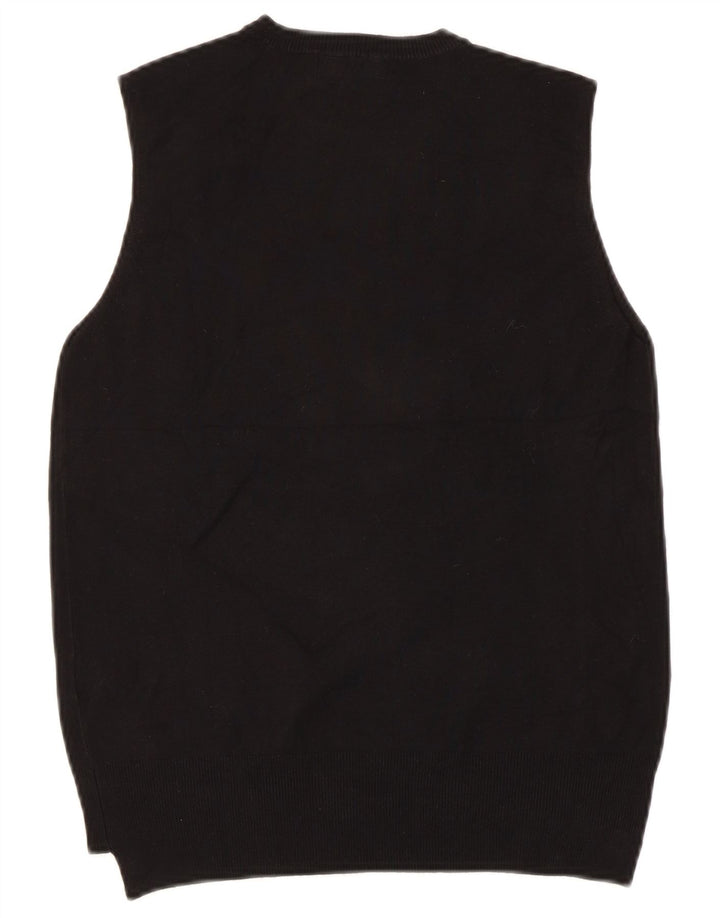 Zara Womens Vest Tank Top UK 14 Grande Viscose Preta