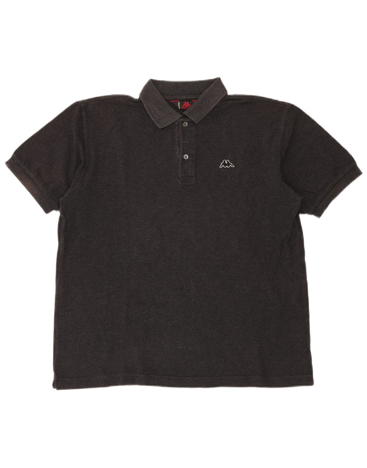 Camisa polo masculina KAPPA algodão cinza médio