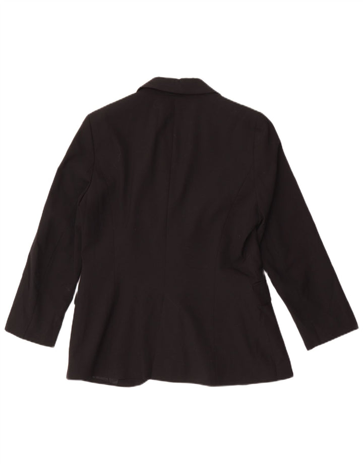 Jaqueta blazer feminina Zara com 1 botão EU 40 poliéster preto médio