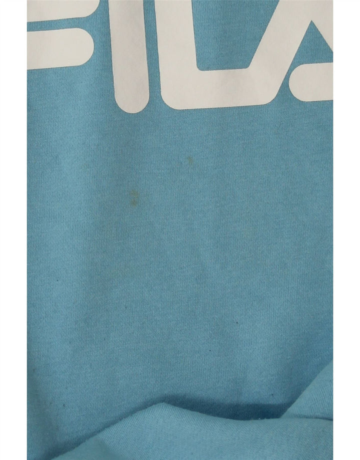 Fila Mens Graphic Moletom Jumper XS Azul Poliéster
