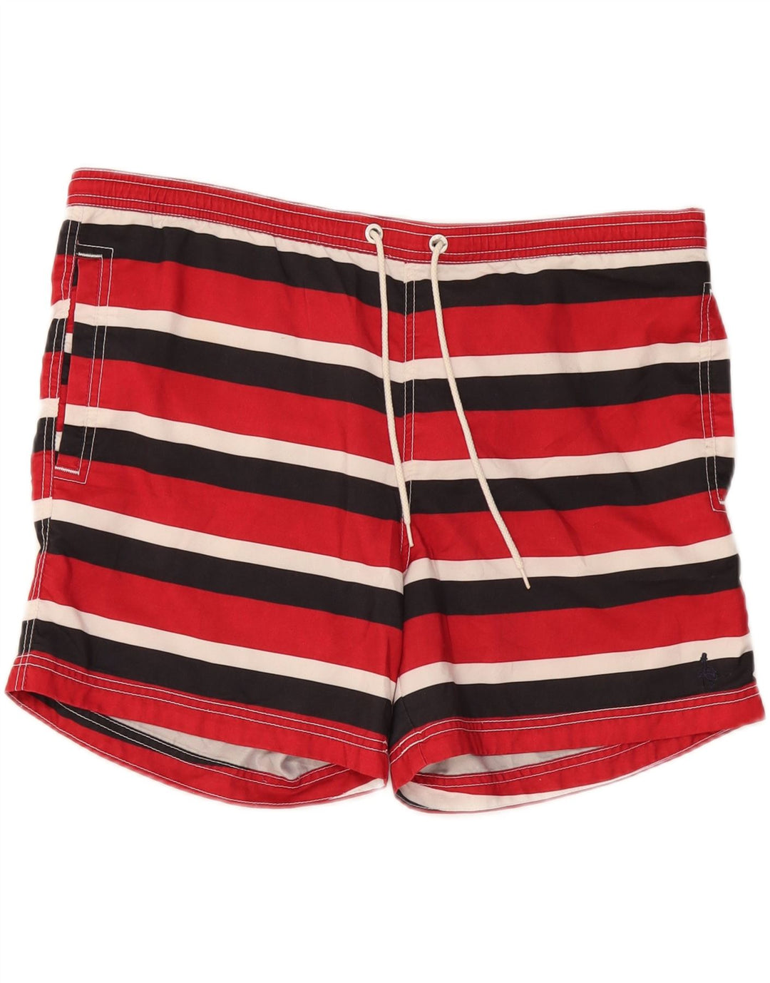 Shorts de natação masculino Jack Wills grande listrado vermelho