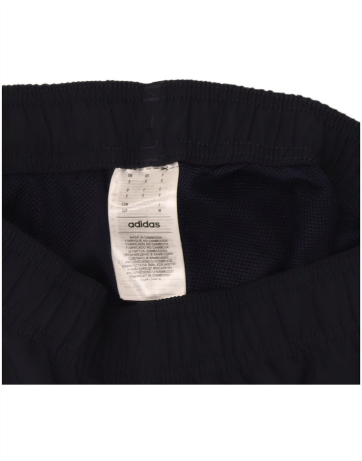 Shorts esportivos masculinos Adidas pequenos poliéster azul marinho